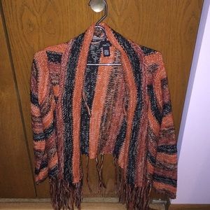 Rue21 fringe cardigan